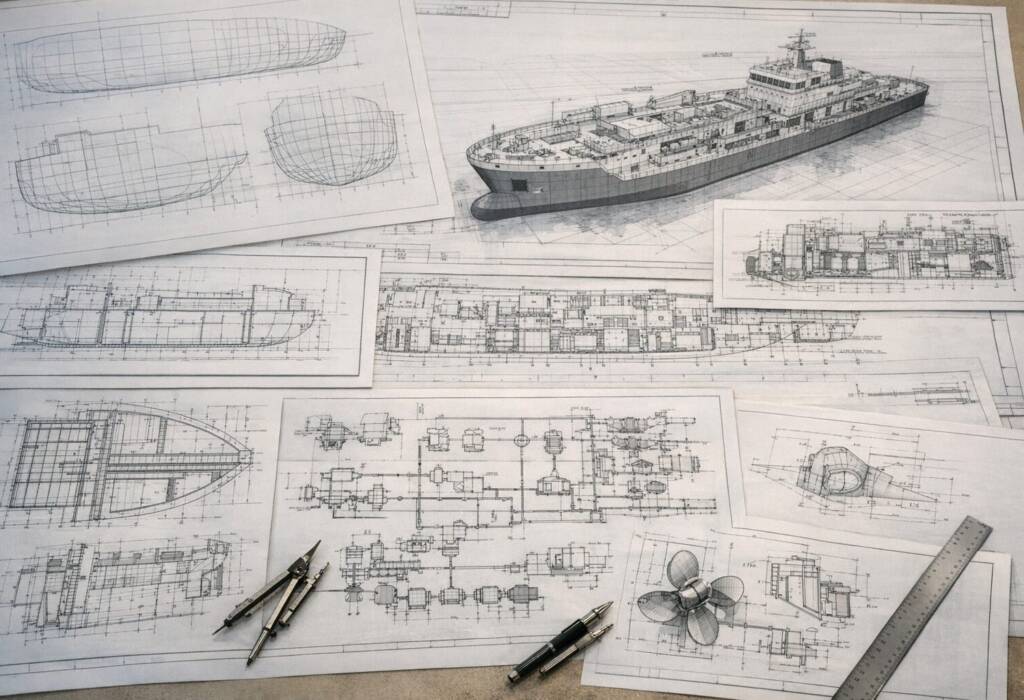 ship marine technical drawings